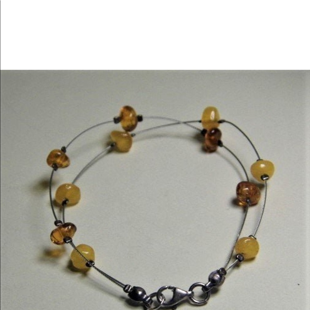 Vintage daisy chain amber bracelet